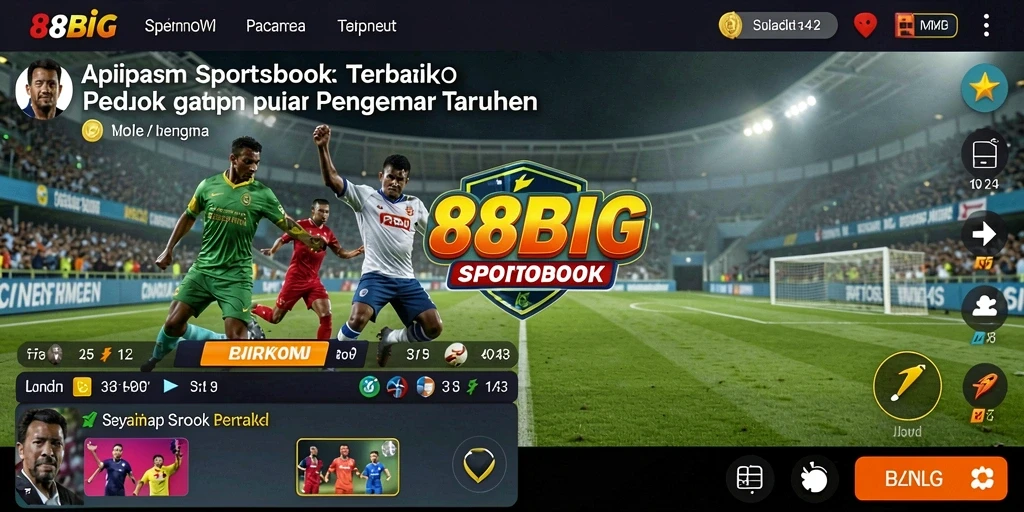 Tampilan utama 88BIG saat memasang taruhan olahraga.