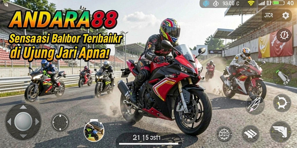 Tampilan seru balapan motor di ANDARA88 yang menegangkan.