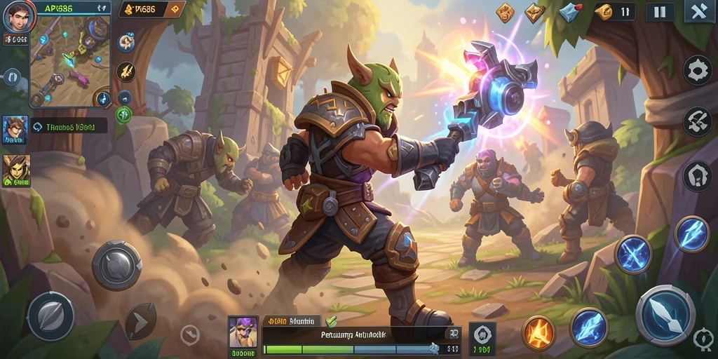 Menampilkan aksi seru dalam gameplay ARPG yang dinamis.