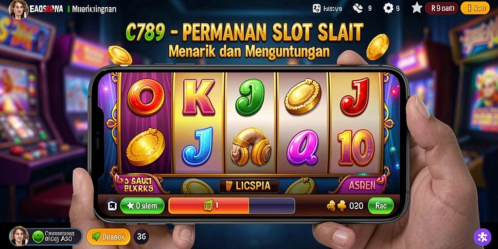 Gameplay menarik C789 dengan gulungan berputar penuh warna.