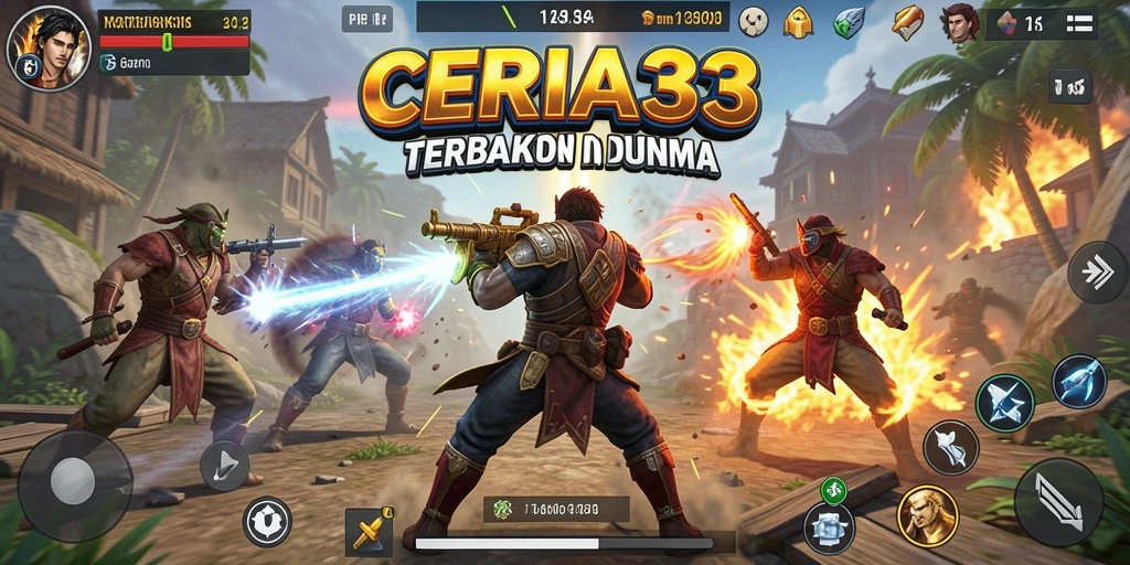 Screenshot gameplay <strong>CERIA33</strong> menampilkan aksi pertarungan yang mendebarkan.