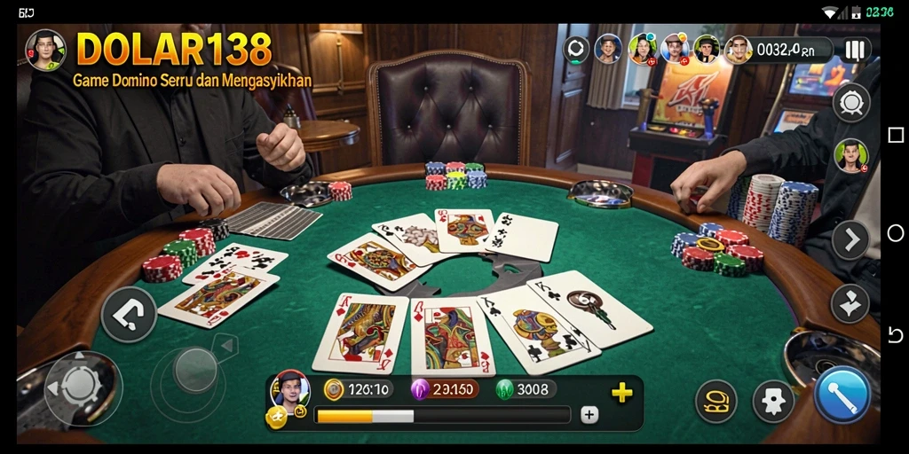 Tampilan menarik dari DOLAR138 saat bermain game Domino.