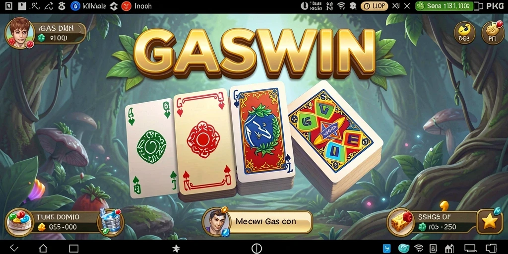 Tampilan gameplay seru dalam permainan Domino GASWIN.