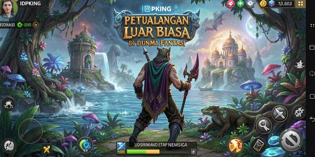 Gameplay mendebarkan dalam IDPKING menampilkan aksi seru di dunia fantasi.