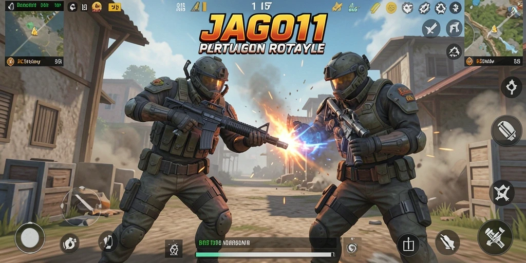 Gameplay JAGO11 yang menegangkan dalam pertandingan Battle Royale.