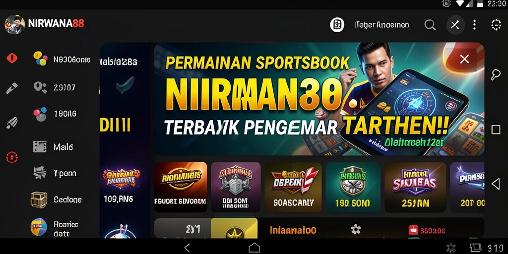 Tangkapan layar utama dari gameplay NIRWANA88 menunjukkan taruhan langsung pada pertandingan.