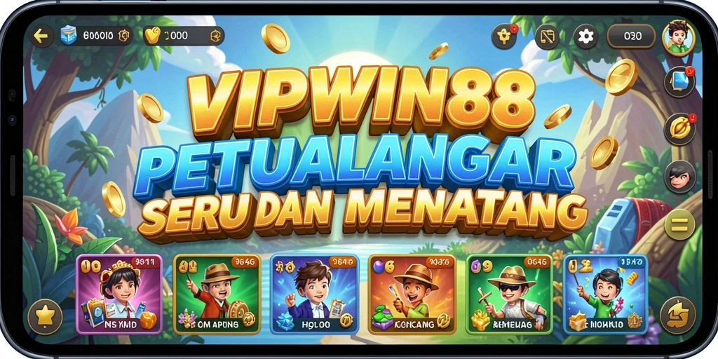 Tangkapan layar utama <strong>VIPWIN88</strong> menampilkan aksi petualangan seru dan grafik yang menawan.